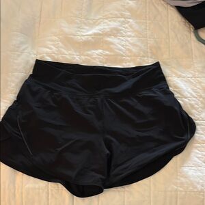 Lululemon Athletica Black running Athletic Shorts Lightweight Moisture-Wicking